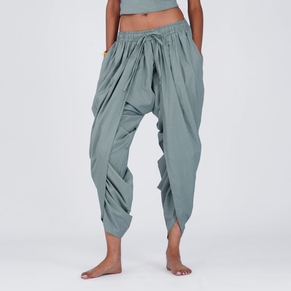 Women Cotton Yoga Pants Grey -Akasha