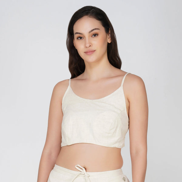 Women Cotton Yoga Top White -Prana