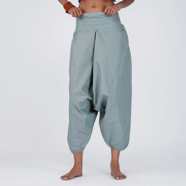 Women Zero Waste Cotton Yoga Pants Grey -Shwet