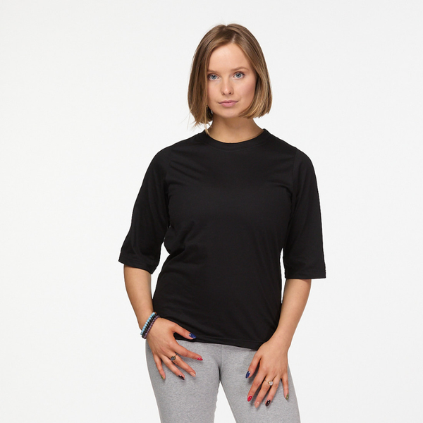 3/ 4 Sleeve Tee | Black