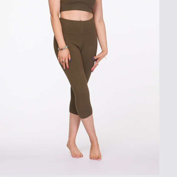 Power Capri Leggings | Khaki | Original Sizing