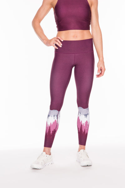 Burgundy Summit High-Waisted Yoga Pants