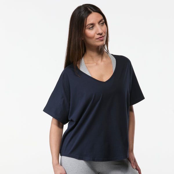 V-Neck T-Shirt | Navy